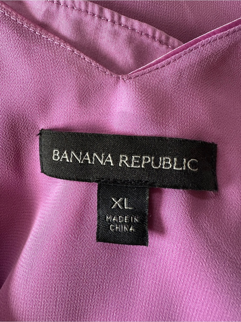 BANANA REPUBLIC Asymmetrical Hem Sleeveless Blouse Orchid Lilac Sz XL - Picture 5 of 8